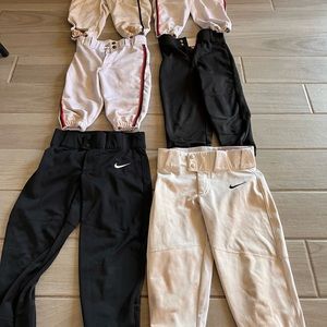 Selling 6 pair of YS baseball practice pants. 2 long leg and 4 knicker style